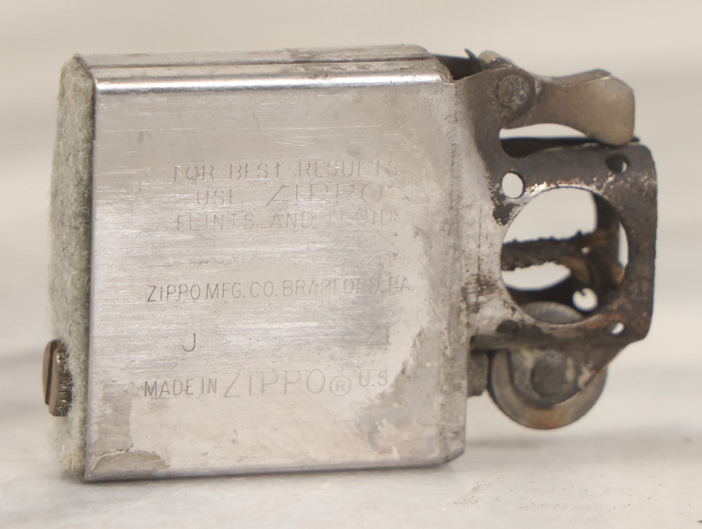 Lot 188 - Vintage Zippo Brass Lighter, Dated 1994, With Insert