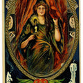 Lot 027 - Antique Embossed Gold-Accented Halloween Postcard “Halloween Greeting” Depicting Woman Holding Candle Before Mirror, I.S. B.37, Made In Germany, Postmarked Waterloo, New York