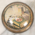 Lot 064 - Vintage Domed Glass Lucky Strike Cigarettes Advertising Paperweight With Box And Smoldering Cigarette In Ashtray