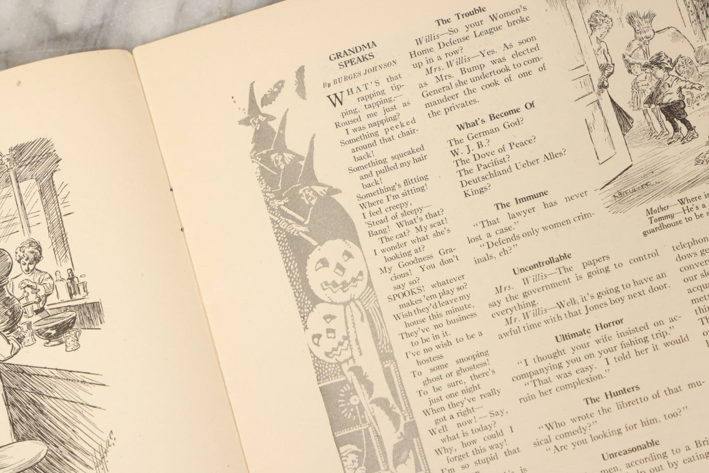 Lot 081 - Antique "Judge" Magazine Hallowe'en Issue, October 27, 1917, Featuring Jack-O-Lantern JOL. Cover, Captioned "The Gobble-Uns 'll Get You Ef You Don't Watch Out," New York City
