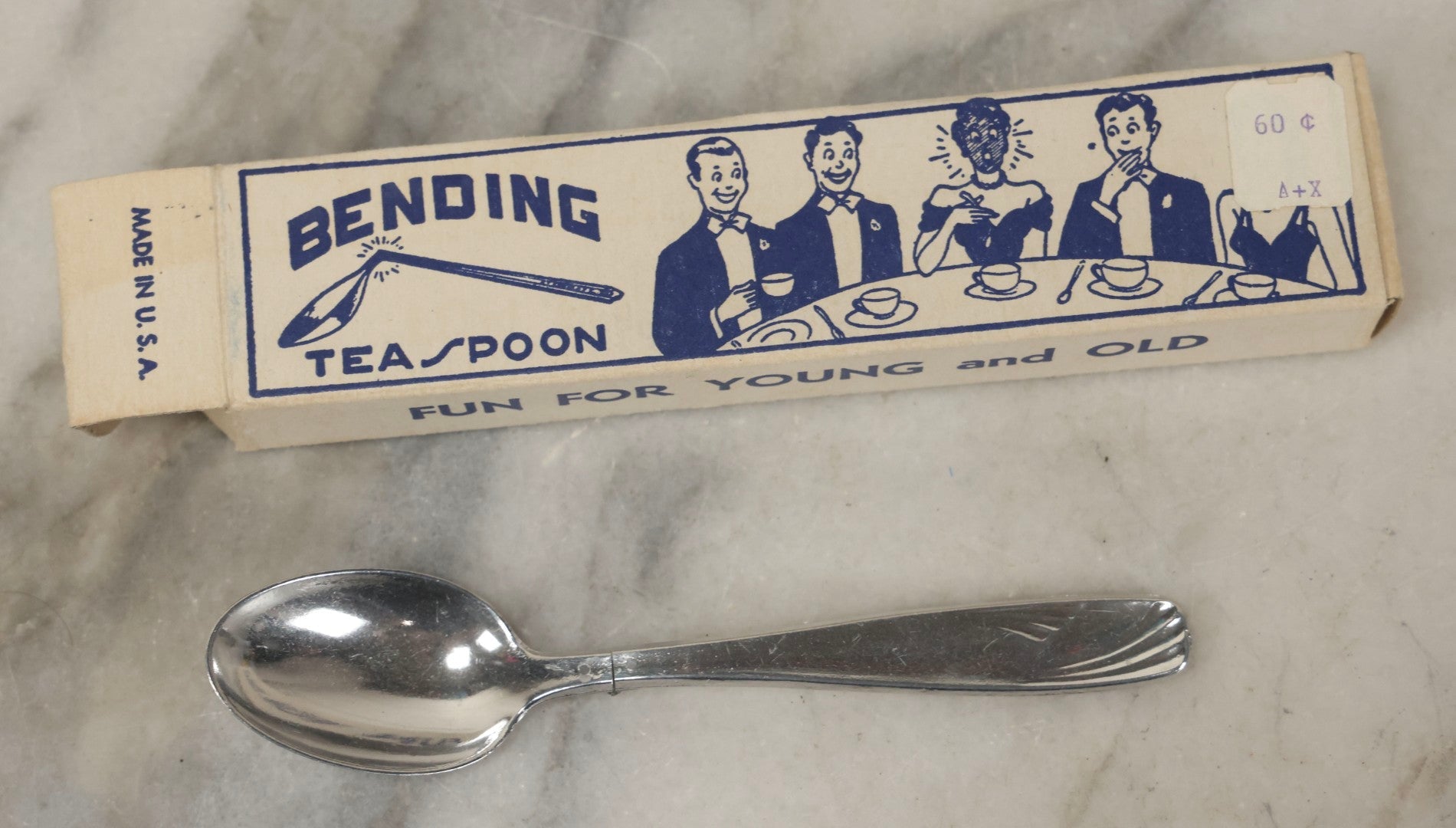 Lot 100 - Grouping Of Three Vintage Novelty Prank Tricks In Original Boxes Including Bending Teaspoon, "The Palpitator," And "The Dribble Glass"