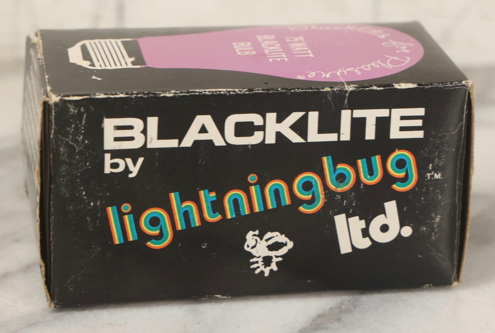 Lot 101 - Vintage 75 Watt Incandescent Blacklight Bulb In Original Box By Lightning Bug Ltd., Hazel Crest, Illinois, Made In Korea, 1975