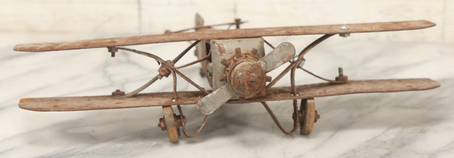 Lot 105 - Vintage Metalcraft No. 950 Tin Model Toy Of The Spirit Of St. Louis Airplane, As Found, Very Rusted, 11-1/2" L