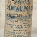 Lot 111 - Antique Hovey's Dental Polish Tooth Powder Jar, Ralph C. Hovey, Ph.G., Lynn, Massachusetts, Later Reused To Store Herbal Material, 4-3/4" H