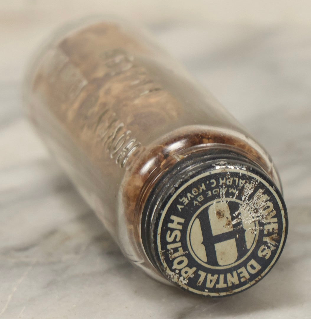 Lot 111 - Antique Hovey's Dental Polish Tooth Powder Jar, Ralph C. Hovey, Ph.G., Lynn, Massachusetts, Later Reused To Store Herbal Material, 4-3/4" H