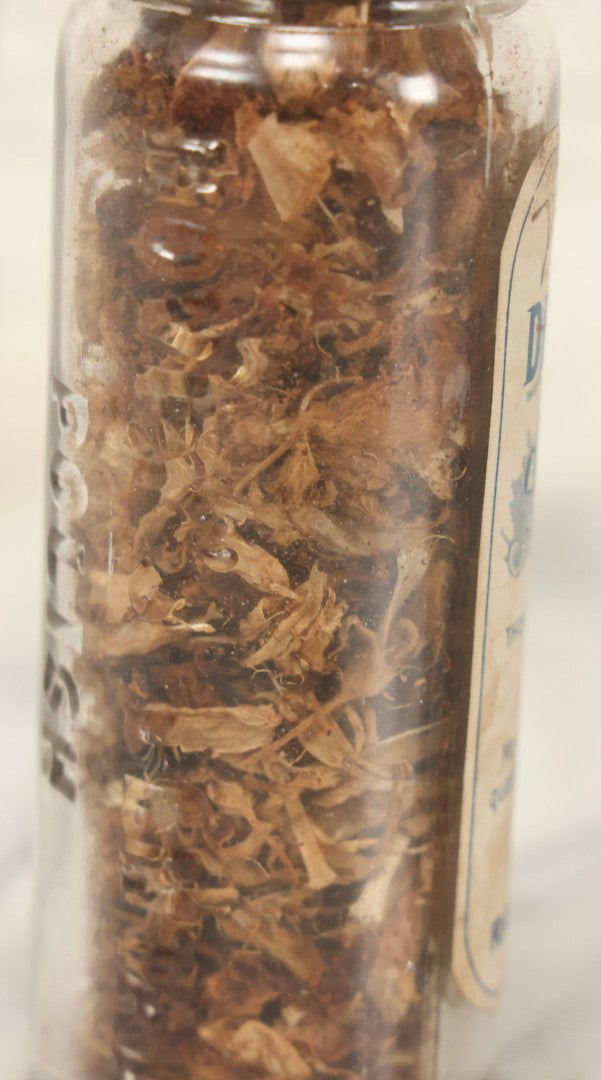 Lot 111 - Antique Hovey's Dental Polish Tooth Powder Jar, Ralph C. Hovey, Ph.G., Lynn, Massachusetts, Later Reused To Store Herbal Material, 4-3/4" H