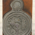 Lot 116 - Antique Printing Block Depicting Pocket Watch With Roman Numerals, With Added Wall Hanger Loop