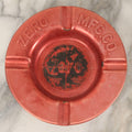 Lot 117 - Vintage Zero Mfg. Co. Pressed Metal Red Ashtray, Burbank, California / Monson, Massachusetts, 5-7/8" Diameter