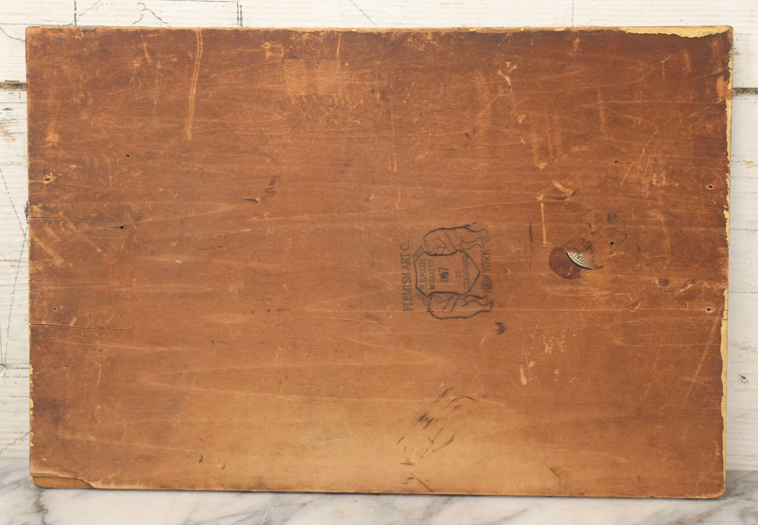 Lot 119 - Antique Flemish Art Pyrography And Carved Plaque Depicting Four Kittens, 15" x 10"