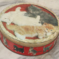 Lot 121 - Vintage Circular Biscuit Tin With Photograph Of Three Kittens On Lid, Carr's Of Carlisle, England, 10" Diameter