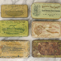 Lot 123 - Grouping Of Six Antique Watchmakers Mainspring Parts Tins Including Waltham, M. Myers, Elgin National, And Meyer Jewelry Co.