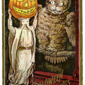 Lot 137 - Antique Embossed Halloween Postcard “Halloween Greetings” Depicting Ghost With Jack-O-Lantern Head Before Large Owl, Copyright Florence Bamberger, Not Postmarked, Written On Verso