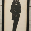 Lot 138 - Antique Hand-Cut Paper Silhouette Of Man In Suit With Tie, Hands In Pockets, By Beatrix Sherman, Ritz-Carlton Shop, Atlantic City, New Jersey, Circa 1930, 6-1/4" x 12-3/4"