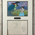 Lot 141 - Vintage Original Hand-Painted Animation Production Cel Featuring Mombi The Witch And Dorothy With Toto From "Journey Back To Oz," Filmation Associates, 1972, With Certificate Of Authenticity, 18-1/4" x 25-1/4"