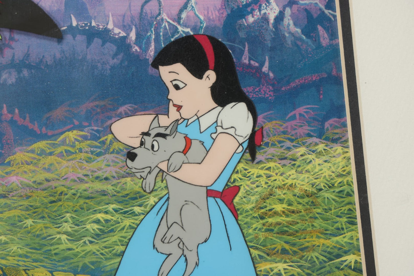 Lot 141 - Vintage Original Hand-Painted Animation Production Cel Featuring Mombi The Witch And Dorothy With Toto From "Journey Back To Oz," Filmation Associates, 1972, With Certificate Of Authenticity, 18-1/4" x 25-1/4"