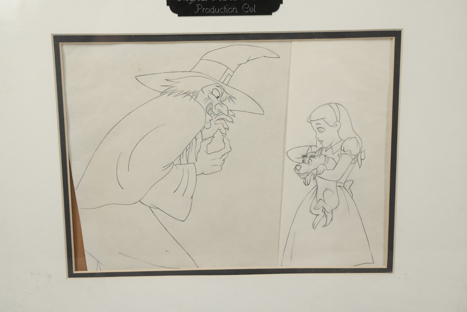 Lot 141 - Vintage Original Hand-Painted Animation Production Cel Featuring Mombi The Witch And Dorothy With Toto From "Journey Back To Oz," Filmation Associates, 1972, With Certificate Of Authenticity, 18-1/4" x 25-1/4"