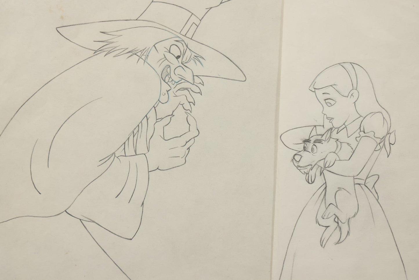 Lot 141 - Vintage Original Hand-Painted Animation Production Cel Featuring Mombi The Witch And Dorothy With Toto From "Journey Back To Oz," Filmation Associates, 1972, With Certificate Of Authenticity, 18-1/4" x 25-1/4"