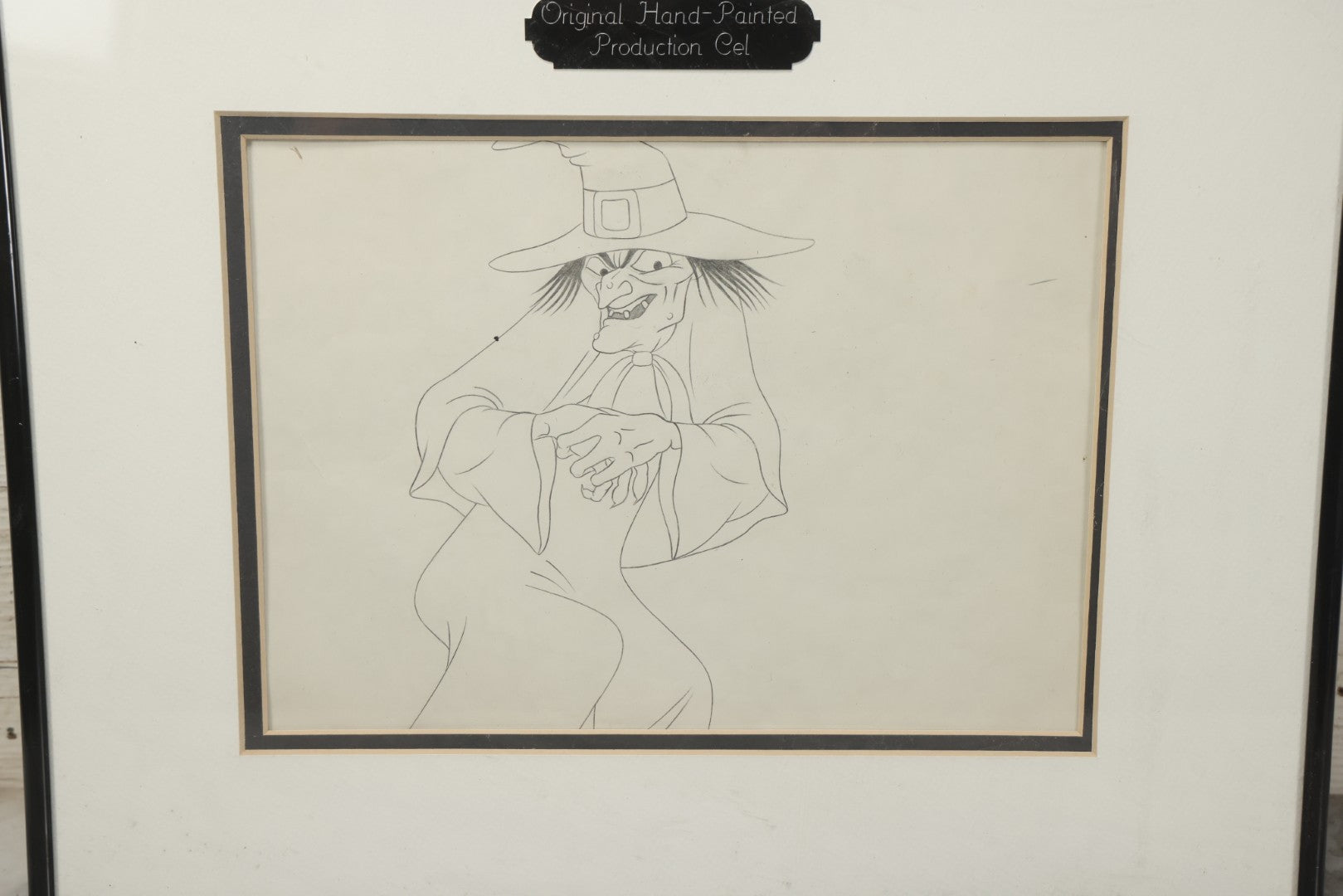 Lot 142 - Vintage Original Hand-Painted Animation Production Cel Featuring Mombi The Witch From "Journey Back To Oz," Filmation Associates, 1972, Certificate Of Authenticity Missing, 18-1/4" x 25-1/4"