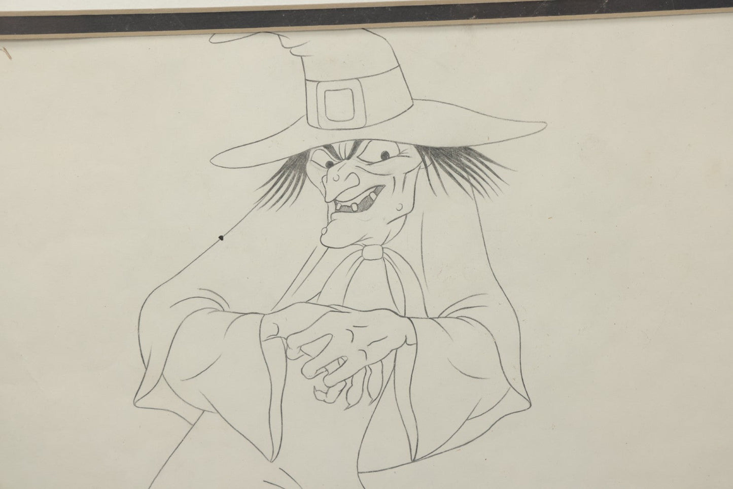 Lot 142 - Vintage Original Hand-Painted Animation Production Cel Featuring Mombi The Witch From "Journey Back To Oz," Filmation Associates, 1972, Certificate Of Authenticity Missing, 18-1/4" x 25-1/4"