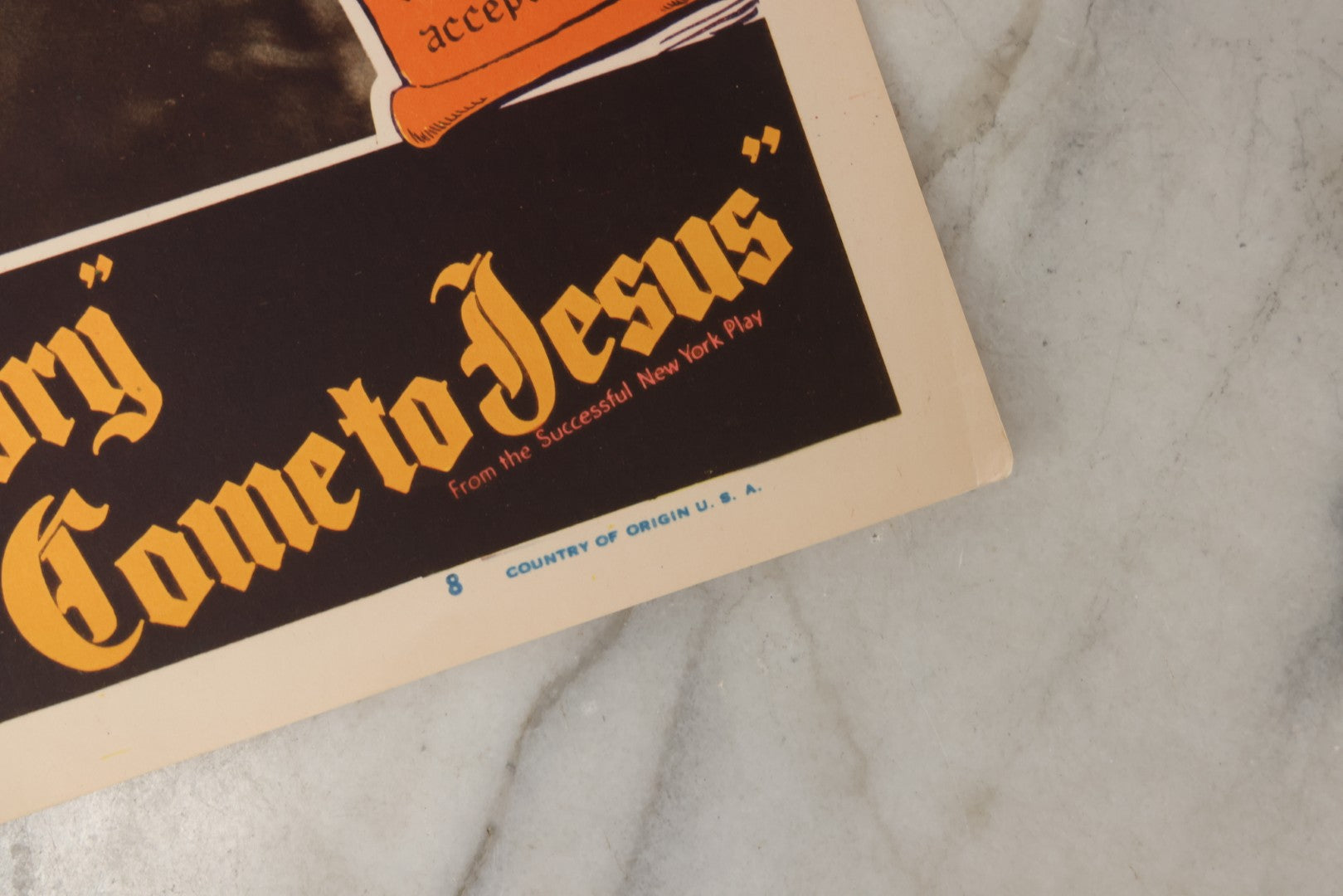 Lot 145 - Vintage Lobby Card From The All-Black Cast Gospel Race Film "Going To Glory ... Come To Jesus" Depicting A Barroom Temptation Scene With The Devil's Influence, Royal Gospel Productions, Circa 1946–1947, Lost Film, 14" x 11"