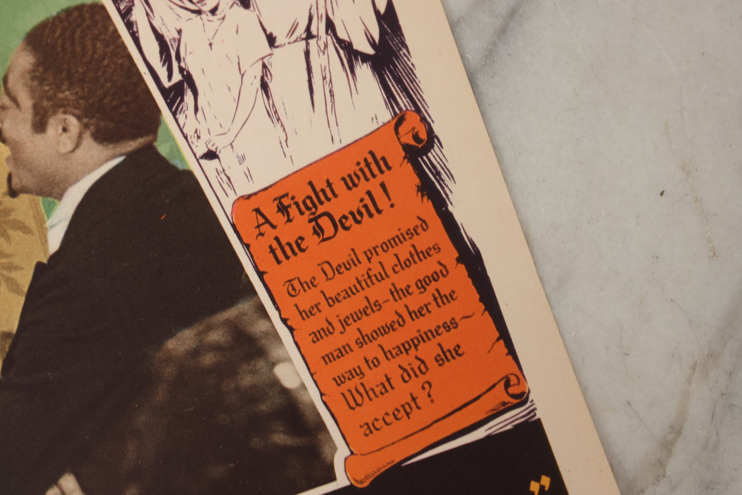 Lot 145 - Vintage Lobby Card From The All-Black Cast Gospel Race Film "Going To Glory ... Come To Jesus" Depicting A Barroom Temptation Scene With The Devil's Influence, Royal Gospel Productions, Circa 1946–1947, Lost Film, 14" x 11"