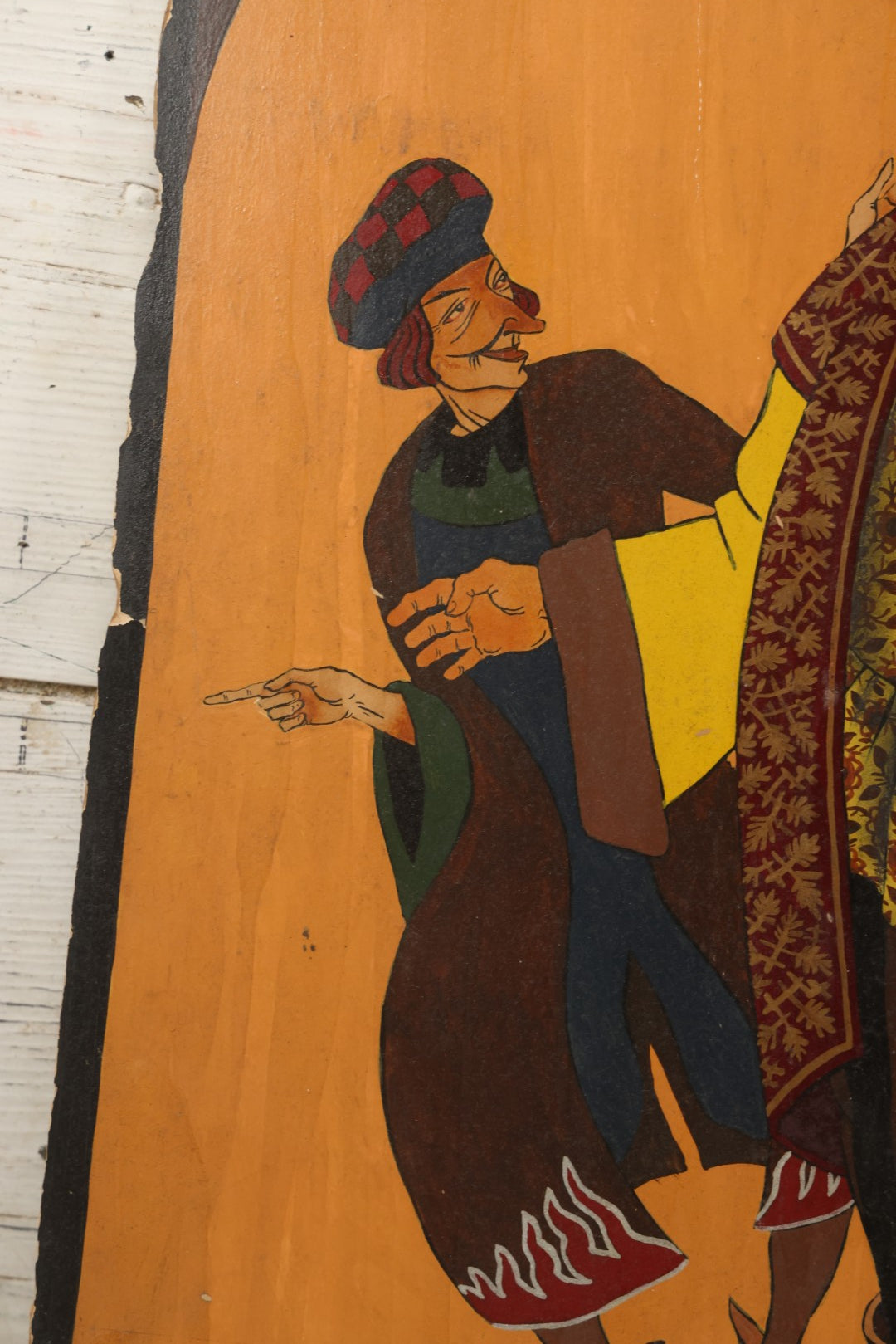 Lot 148 - Vintage Hand-Painted Theatrical Set And Costume Design Depicting Two Renaissance Figures In Ornate Costume By Robert E. Van Rosen (1904–1966), Gauche On Bainbridge Illustration Board No. 80, 1920s 15" x 20"