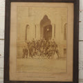 Lot 154 - Antique Boarded Photograph Of The Men Of The Class Of 1873, University Of Pennsylvania, Posed On The Steps Of College Hall, Photographed By Suddards & Fennemore, Philadelphia, Framed, 14-5/8" x 17-5/8"