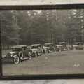 Lot 157 - Antique Photograph Of Early Automobiles Carrying “National Register” Crates, Signed Clark, Framed By Geo. E. Chalmers Co., Rutland, Vermont, Framed, 10" x 8"