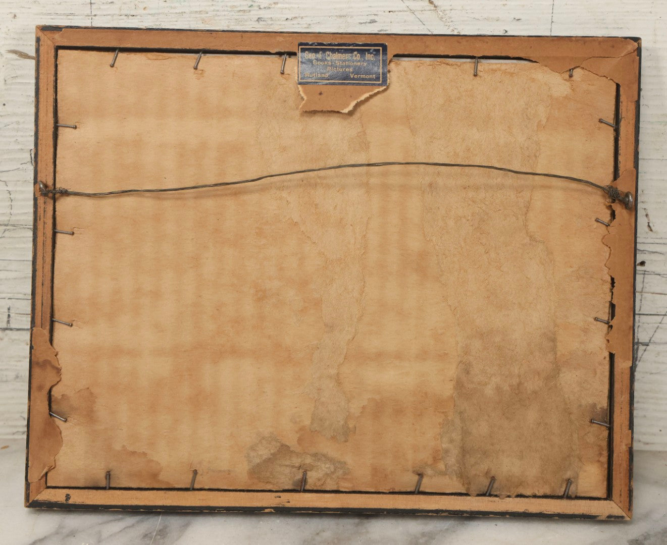 Lot 157 - Antique Photograph Of Early Automobiles Carrying “National Register” Crates, Signed Clark, Framed By Geo. E. Chalmers Co., Rutland, Vermont, Framed, 10" x 8"