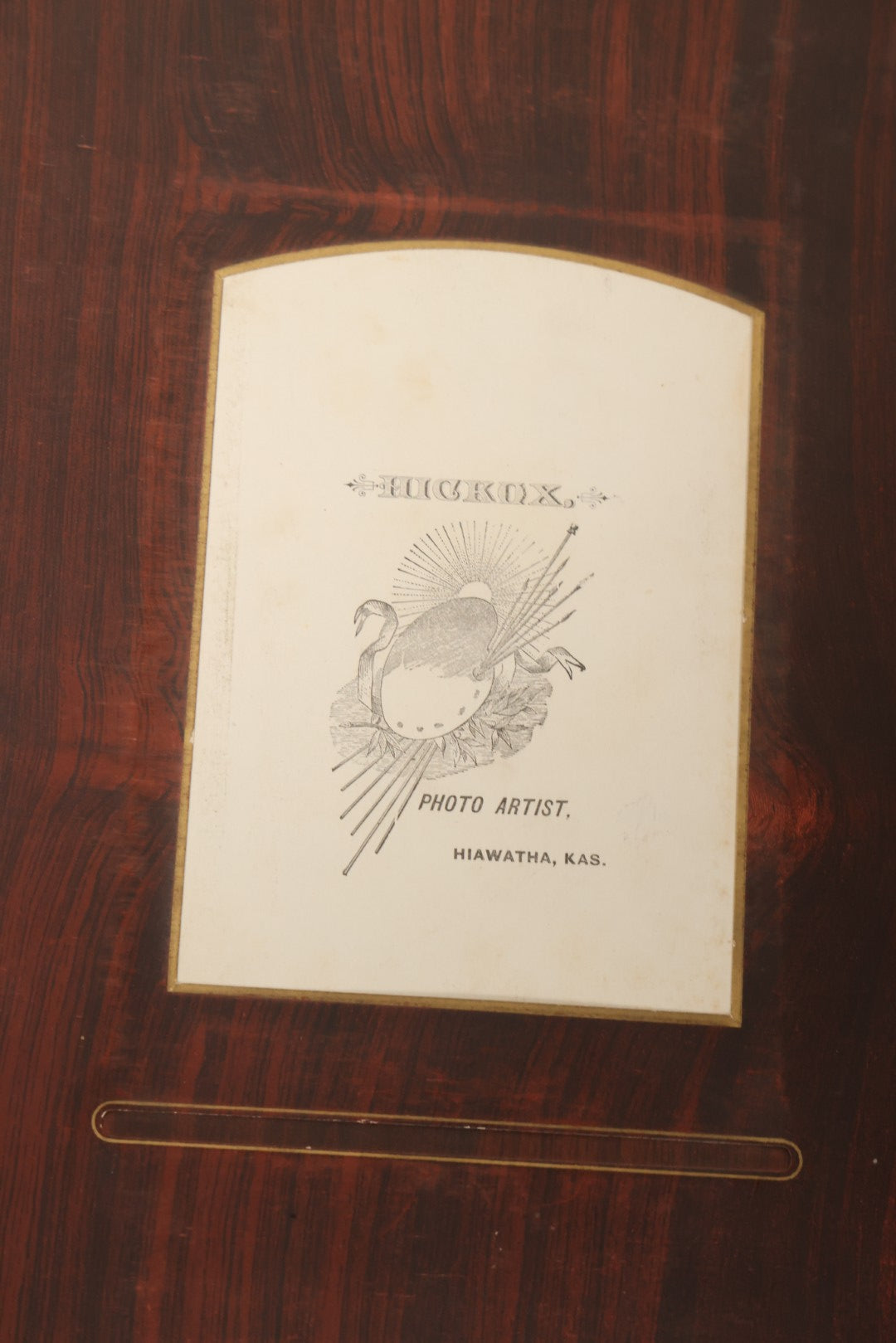 Lot 159 - Antique Victorian Family Photo Album With Brown Leather Covers And Brass Clasp Containing 18 Cabinet Cards, 13 Carte De Visite CDV Photographs, 9 Tintypes, And 4 Long Cabinet Cards Including Hidden Mother And Black Baby Portraits