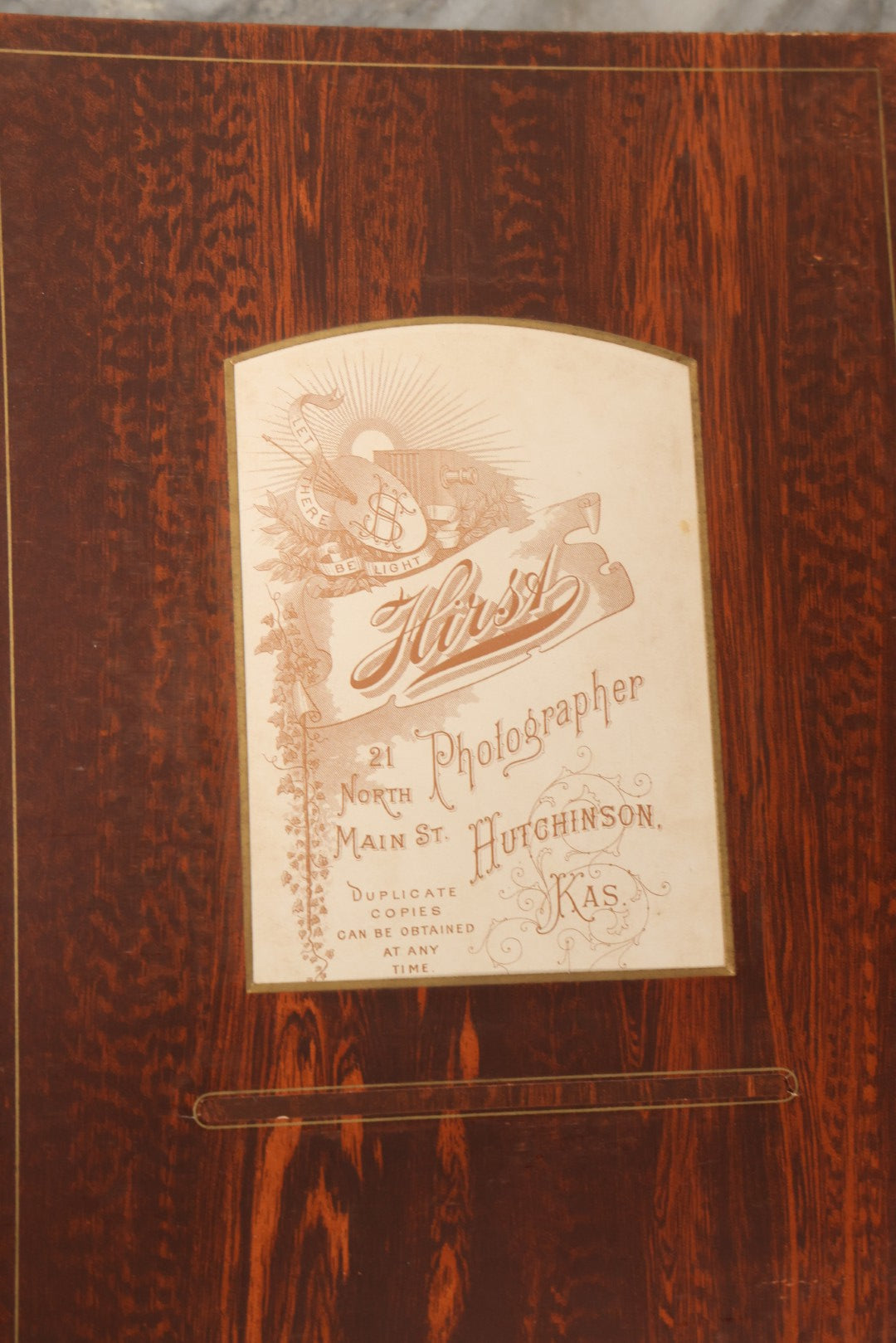 Lot 159 - Antique Victorian Family Photo Album With Brown Leather Covers And Brass Clasp Containing 18 Cabinet Cards, 13 Carte De Visite CDV Photographs, 9 Tintypes, And 4 Long Cabinet Cards Including Hidden Mother And Black Baby Portraits