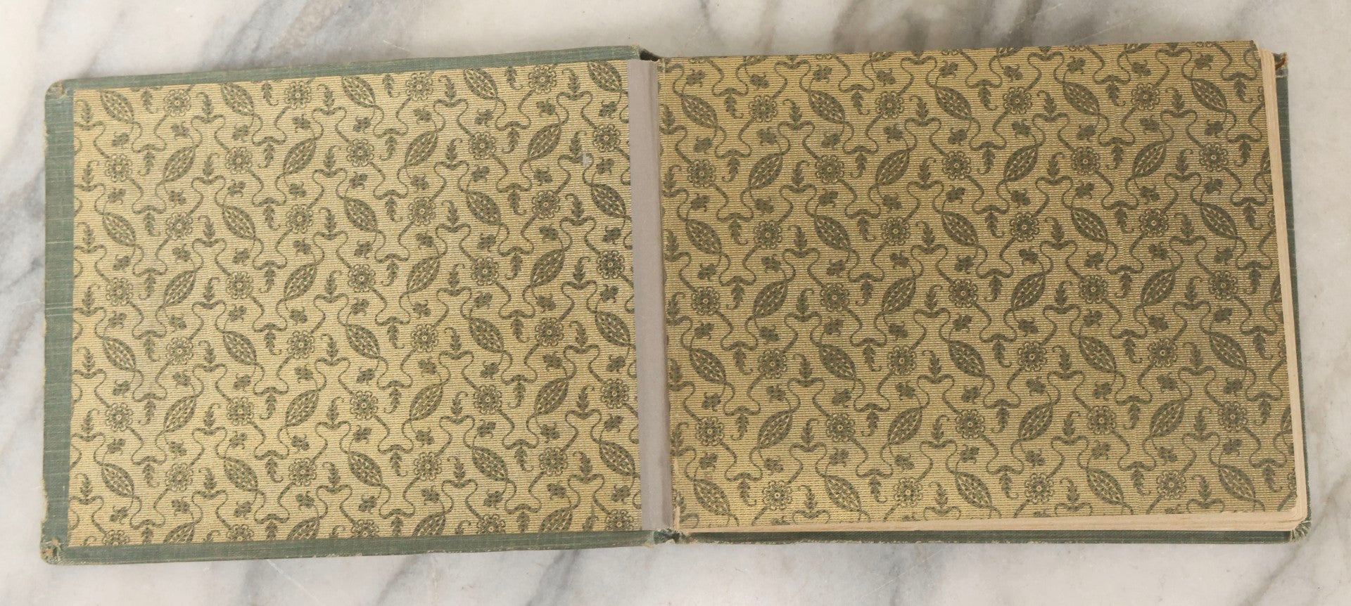 Lot 161 - "Photographien" Antique European Travel Photo Album, Green Hardcover With Black Plaid Stripe Design, Inscribed 1903, Containing Travel Photographs Of Switzerland With Captions