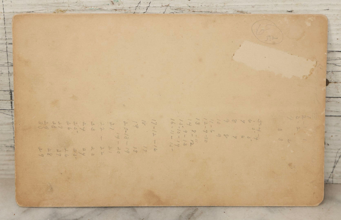 Lot 168 - Antique Boarded Photograph Of Large School Class With Teachers Before Schoolhouse, Numbered And Annotated On Verso