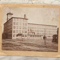 Lot 172 - Antique Boarded Photograph  Of The Third Leighton Shoe Factory, Looking East From Intersection High St., Pepperell, Massachusetts, Photographed By C. E. Powers, Nashua, New Hampshire