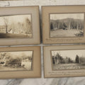 Lot 173 - Grouping Of Four Antique Photographs In Paper Slip Frames Depicting Memorial Road And Surroundings, Photographed By Johnson Studios, East Jaffrey, New Hampshire