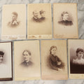 Lot 176 - Grouping Of Seven Antique Cabinet Card Photographs Of Victorian Women, Various Photographers And Locations