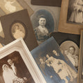 Lot 177 - Grouping Of Twelve Antique Photographs, Mostly Boarded, Including Wedding, Children, And Women Portraits, Circa 1880–1900