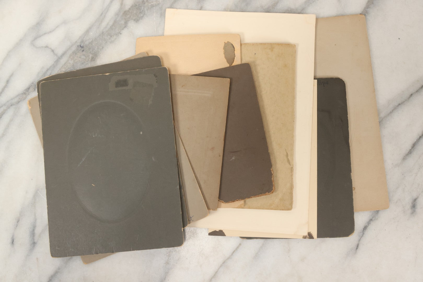 Lot 177 - Grouping Of Twelve Antique Photographs, Mostly Boarded, Including Wedding, Children, And Women Portraits, Circa 1880–1900