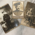 Lot 180 - Trio Of Early 20th Century World War I Era Military Portraits Including Two Real Photo Postcards RPPC And One Carte De Visite CDV, German Or Imperial Russian–Finnish, Circa 1914