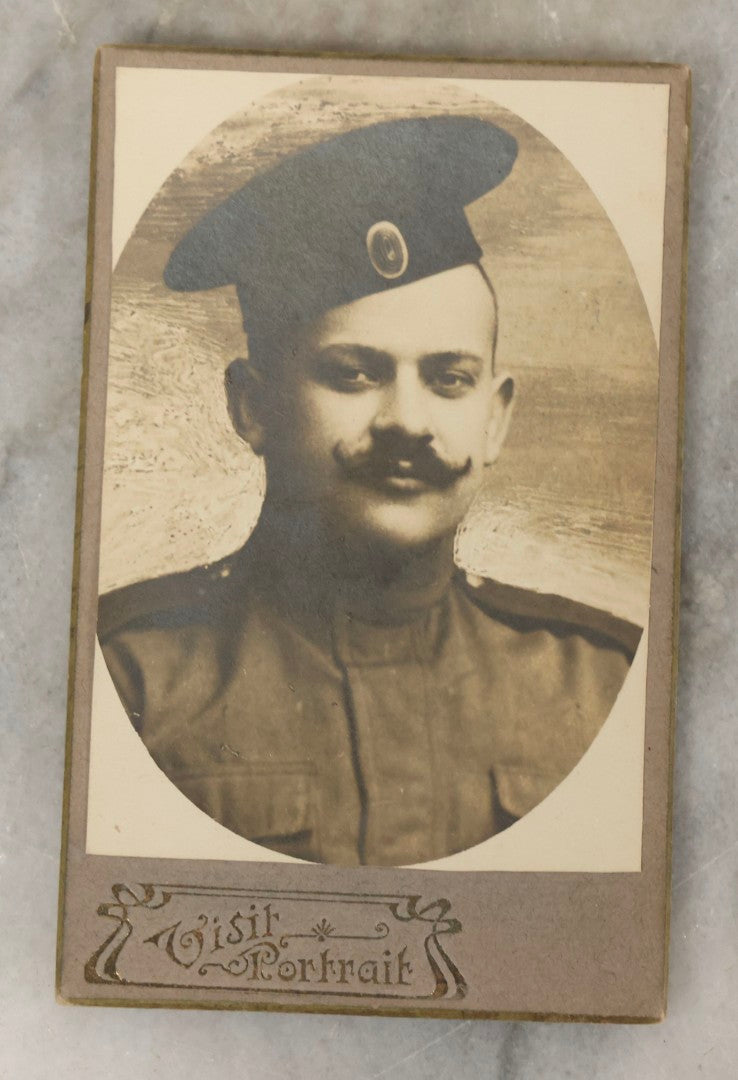 Lot 180 - Trio Of Early 20th Century World War I Era Military Portraits Including Two Real Photo Postcards RPPC And One Carte De Visite CDV, German Or Imperial Russian–Finnish, Circa 1914