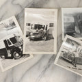 Lot 183 - Grouping Of Four Vintage Automotive Snapshot Photographs Including "The Morning After" At Folly Beach, South Carolina, 1954, And Cushman's Delivery Service Step Van Before And After Collision