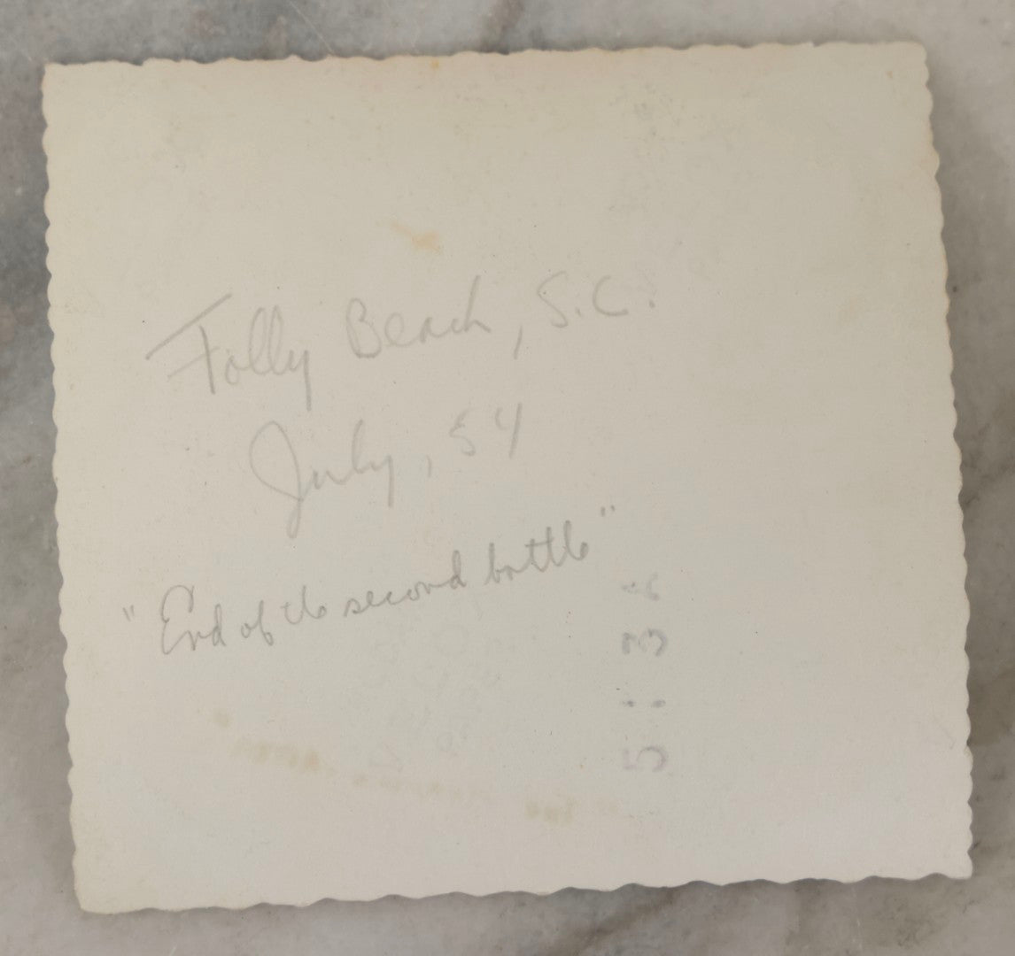 Lot 183 - Grouping Of Four Vintage Automotive Snapshot Photographs Including "The Morning After" At Folly Beach, South Carolina, 1954, And Cushman's Delivery Service Step Van Before And After Collision