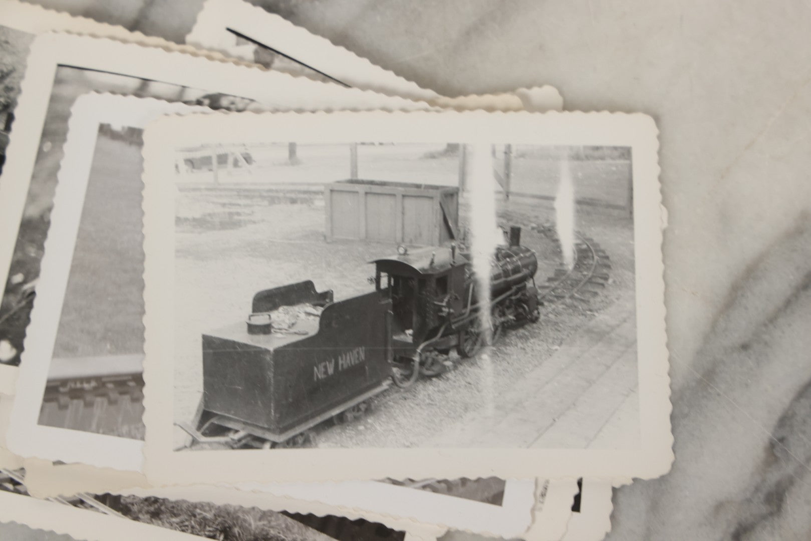 Lot 184 - Grouping Of 17 Vintage Snapshot Photographs Of New England Live Steamers Miniature Railroad Club Showing Men, Children, And Scale Trains, In Envelope As Found
