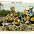 Lot 194 - Antique Colored Photograph Postcard “Were You Ever Shocked?” Queen Of Pumpkinheads Shocked By Use Of Corn Juice, Copyright 1908 Woodruff Ad House, Ravenna, Ohio, “Phostint Card” By Detroit Publishing Co., Postmarked 1908, Written On Verso