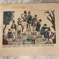 Lot 202 - Antique Hand-Colored Lithograph Print “The Life & Age Of Man” By Kelloggs & Comstock, Hartford, Connecticut, Depicting Stages Of Man's Life From Cradle To Grave, Unframed, Note Tears