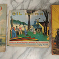 Lot 203 - Grouping Of 3 Antique And Vintage Industrial-Themed Children's Books Including “Railroad Book” By McLoughlin Bros., “Book Of Trains” By Grif Teller, And “Oil Comes To Us” By Rose Wyler And Warren W. McSpadden