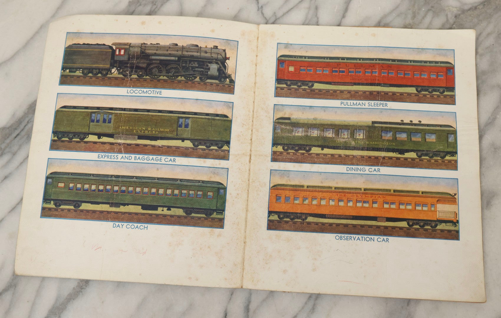 Lot 203 - Grouping Of 3 Antique And Vintage Industrial-Themed Children's Books Including “Railroad Book” By McLoughlin Bros., “Book Of Trains” By Grif Teller, And “Oil Comes To Us” By Rose Wyler And Warren W. McSpadden