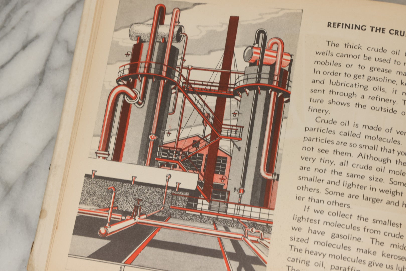 Lot 203 - Grouping Of 3 Antique And Vintage Industrial-Themed Children's Books Including “Railroad Book” By McLoughlin Bros., “Book Of Trains” By Grif Teller, And “Oil Comes To Us” By Rose Wyler And Warren W. McSpadden