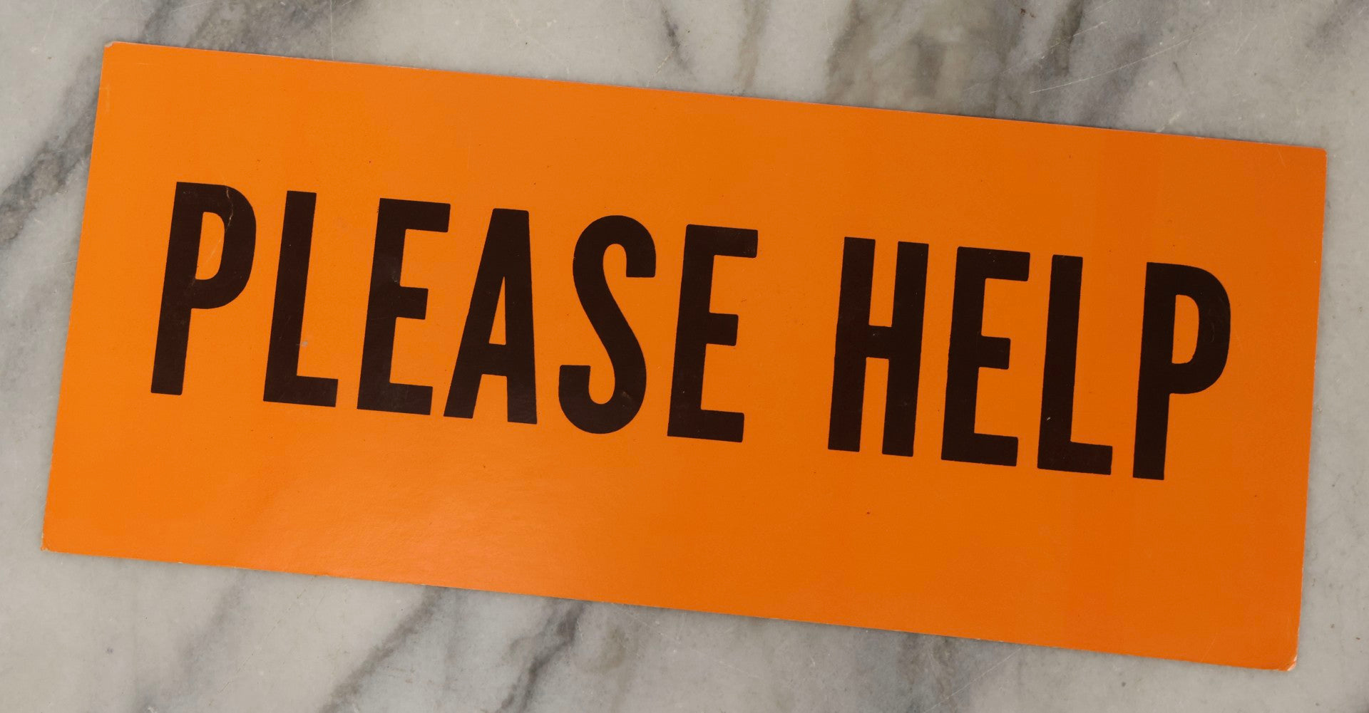 Lot 205 - Vintage Double Sided "Meter Out Of Order" And "Please Help" Paper Sign, Green On White And Black On Orange, Copyright 1965, V.J. Giesler Co.