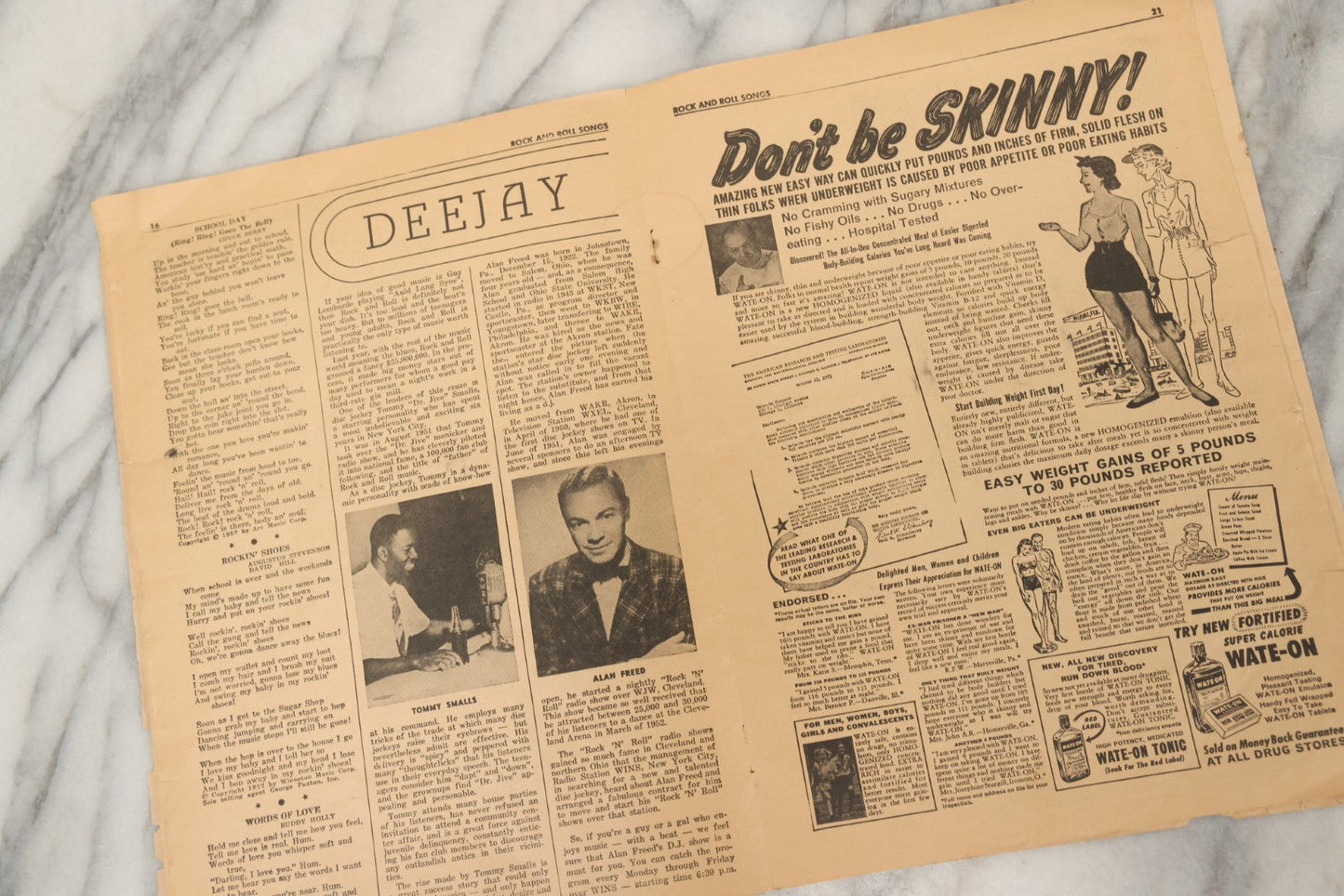 Lot 214 - Pair Of Vintage Charlton Publication Magazines Including "Monkees" (1967) And "Rock And Roll Songs" (1957) Featuring Billy Ward And The Dominoes, Ricky Nelson, And The Everly Brothers